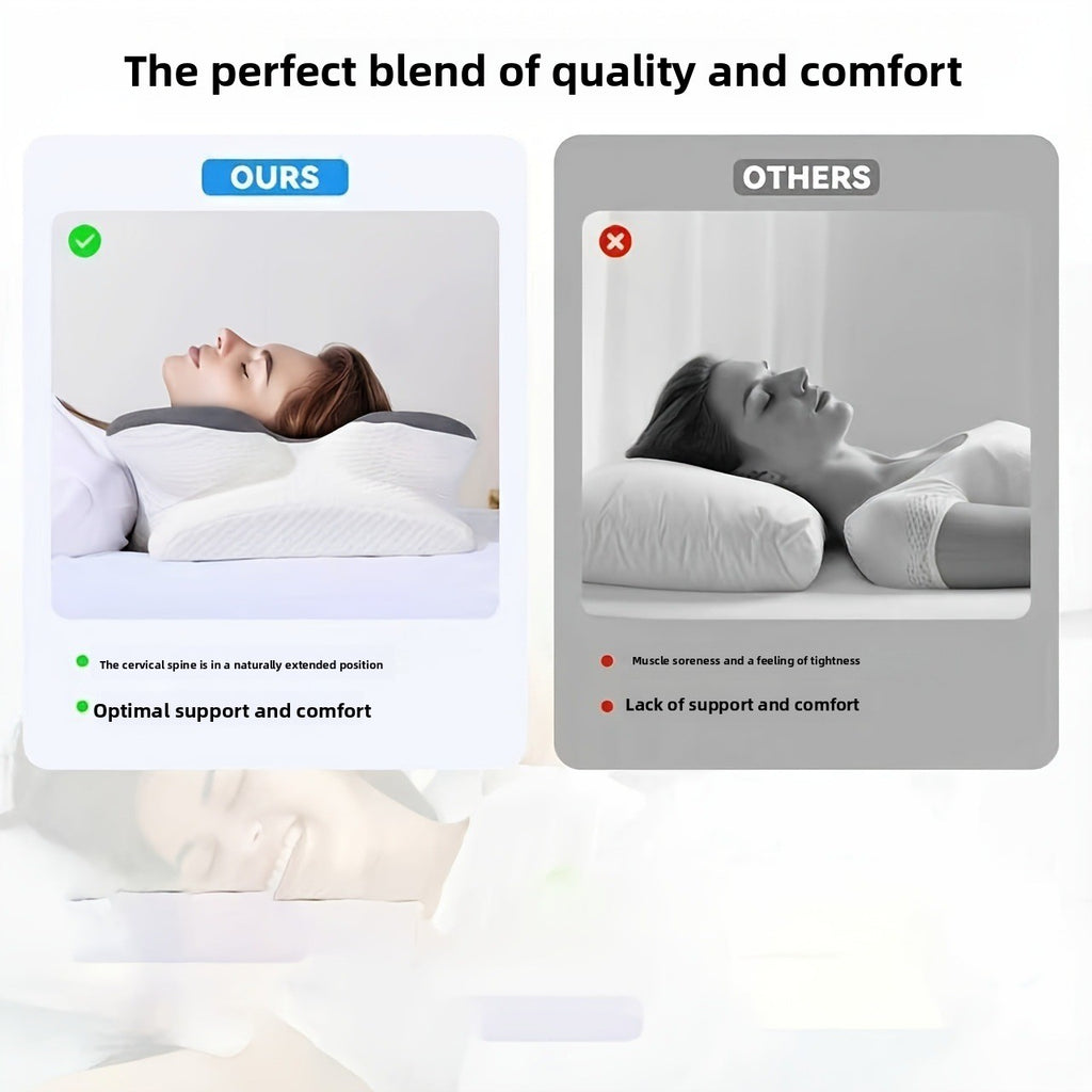 Memory Foam Pillow Slow Rebound Cervical Pillow with Washable Pillowcase