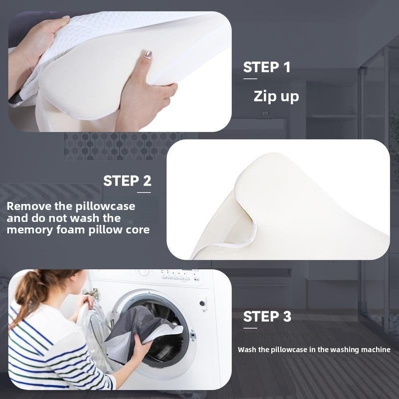Memory Foam Pillow Slow Rebound Cervical Pillow with Washable Pillowcase